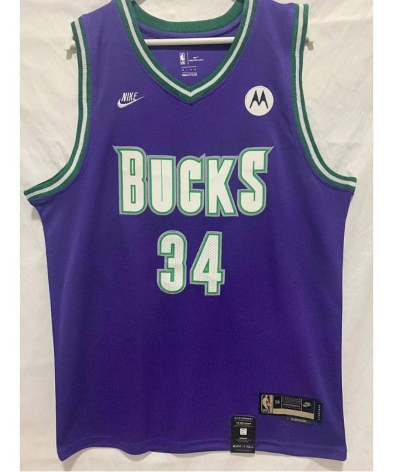 Camiseta Giannis Antetokounmpo #34 Milwaukee Bucks Clásico Edition Azul