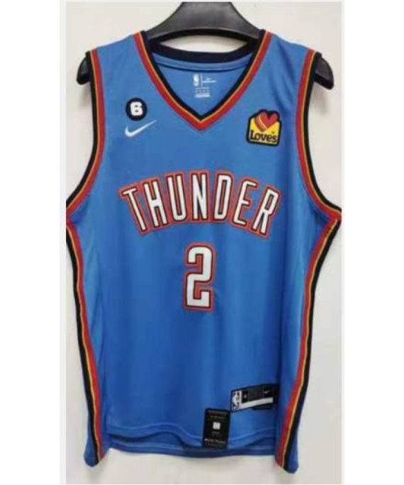 Camiseta Gilgeous-Alexander #2 Oklahoma City Thunder 2023 Azul