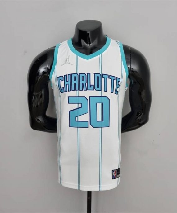 Camiseta Gordon Hayward #20 Charlotte Hornets Edición 75 Aniversario Blanco