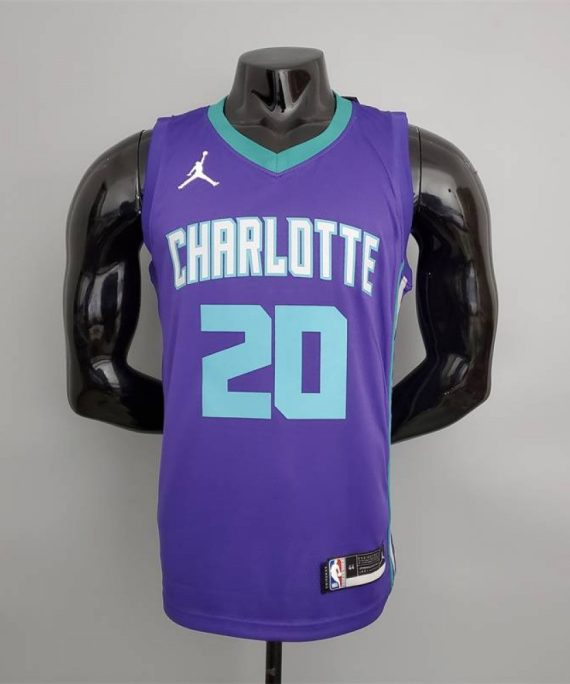 Camiseta Gordon Hayward #20 Charlotte Hornets Púrpura