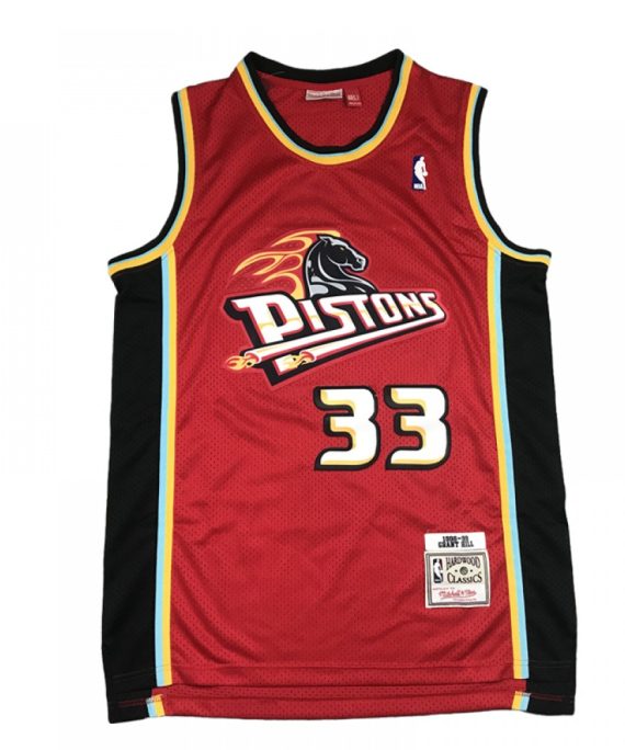 Camiseta Grant Hill #33 Detroit Pistons Rojo Retro Edition