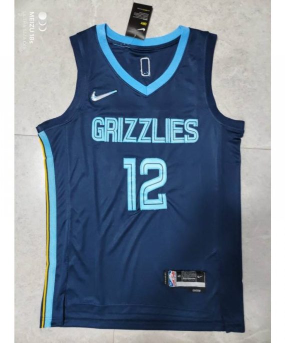 Camiseta Ja Morant #12 Memphis Grizzlies 2022 Azul