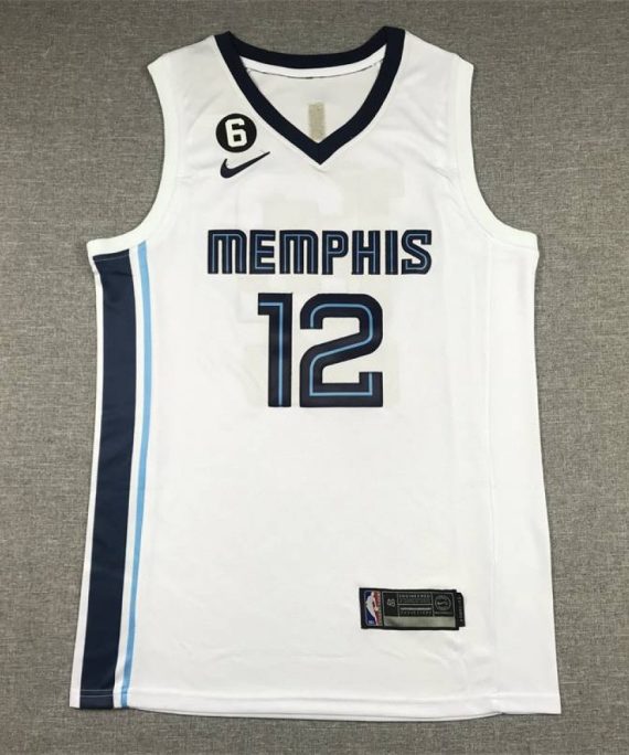 Camiseta Ja Morant #12 Memphis Grizzlies 2023 Blanco