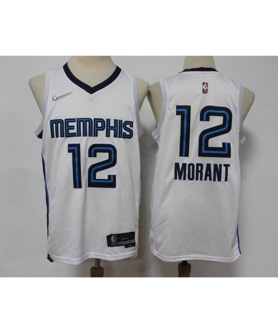 Camiseta Ja Morant #12 Memphis Grizzlies Edición 75 Aniversario Blanco