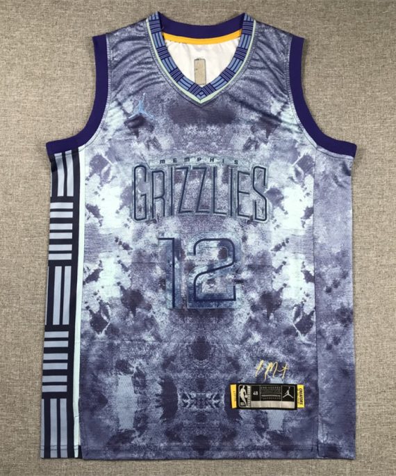 Camiseta Ja Morant #12 Memphis Grizzlies Edición Seleccionada Azul