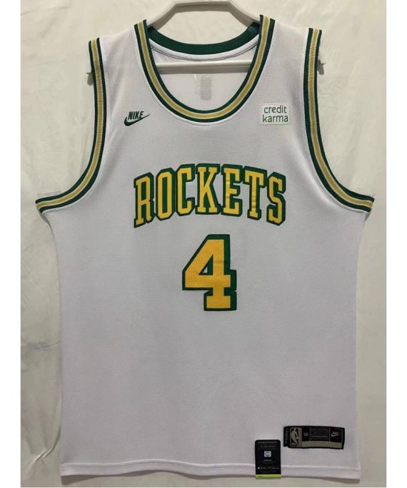 Camiseta Jalen Green #4 Houston Rockets 2023 Blanco