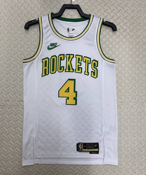 Camiseta Jalen Green #4 Houston Rockets 2023 Blanco Classic Edition