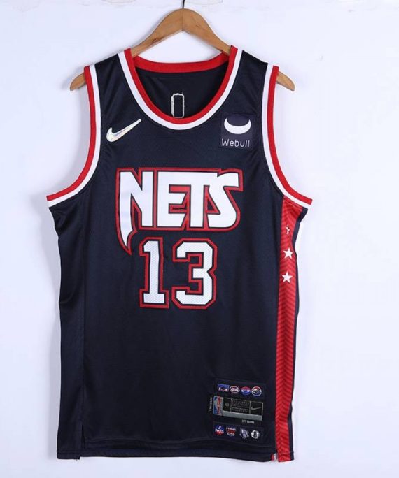 Camiseta James Harden #13 Brooklyn Nets 2022 Edición 75 Aniversario City Edition Azul Oscuro