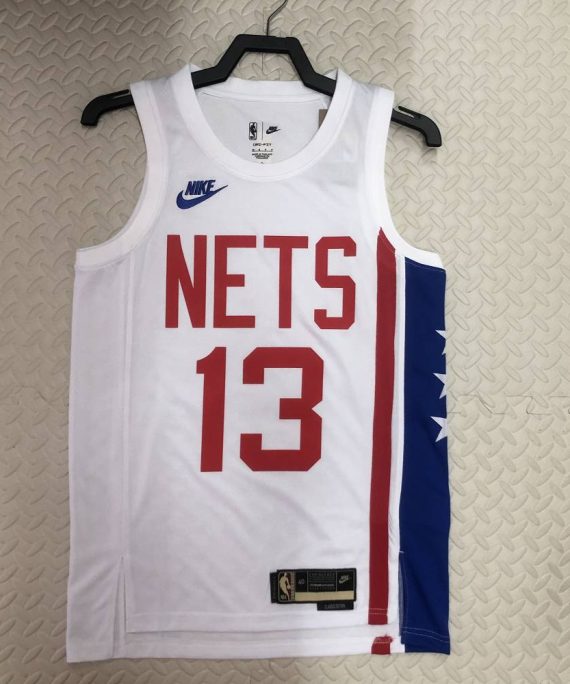 Camiseta James Harden #13 Brooklyn Nets 2023 Blanco Classic Edition
