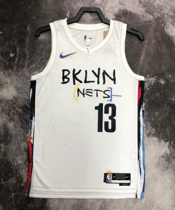Camiseta James Harden #13 Brooklyn Nets 2023 City Edition Blanco