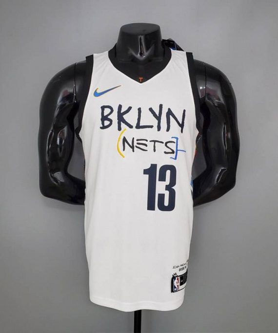 Camiseta James Harden #13 Brooklyn Nets Grafiti Blanco