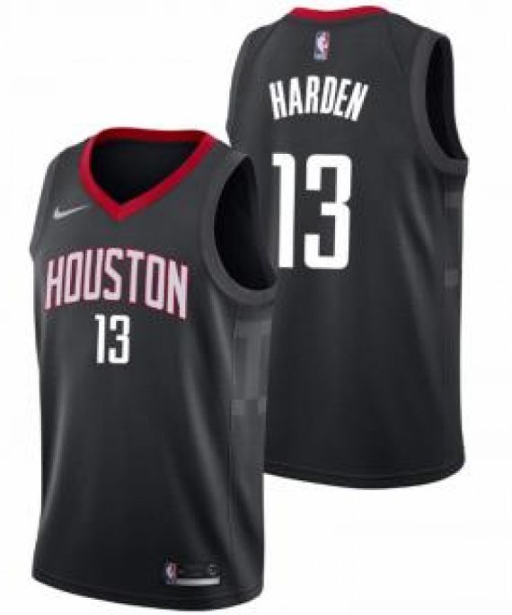 Camiseta James Harden #13 Houston Rockets 17/18 Negro Statement Edition