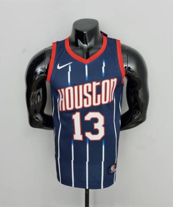 Camiseta James Harden #13 Houston Rockets 2022 City Edition Azul Oscuro