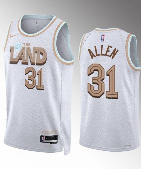Camiseta Jarrett Allen #31 Cleveland Cavaliers 2022-23 City Edition Blanco