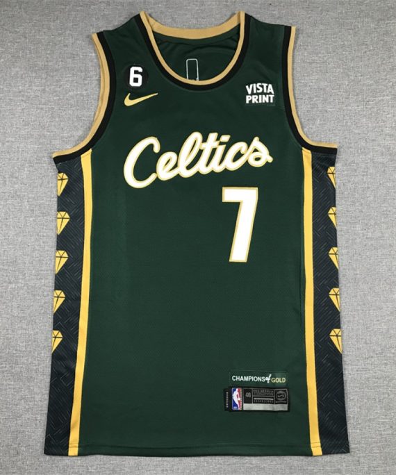 Camiseta Jaylen Brown #7 Boston Celtics 2023 City Edition Verde