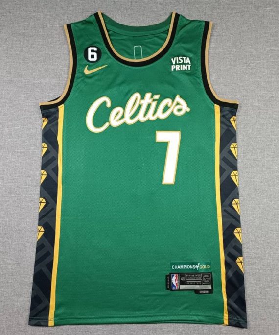 Camiseta Jaylen Brown #7 Boston Celtics 2023 Verde City Edition