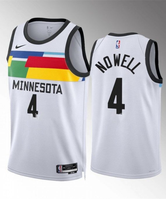 Camiseta Jaylen Nowell #4 Minnesota Timberwolves 2023 Blanco City Edition