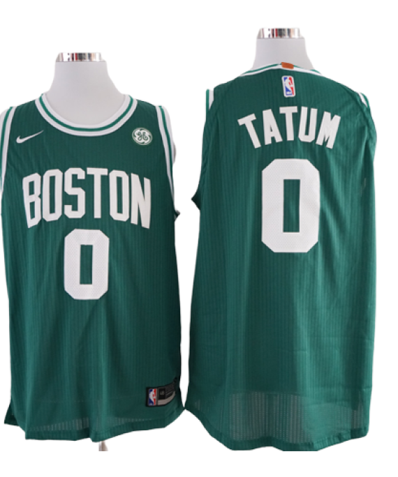 Camiseta Jayson Tatum #0 Boston Celtics Verde Niño