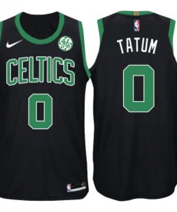 Camiseta Jayson Tatum #0 Boston Celtics 17/18 Negro