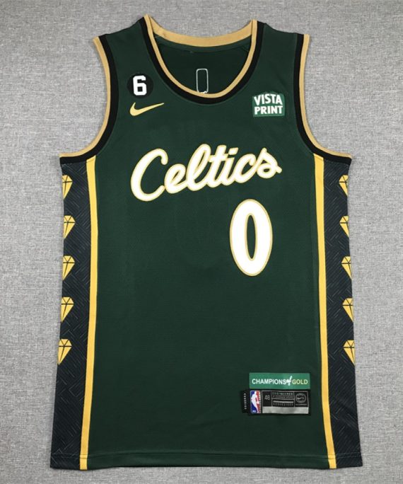 Camiseta Jayson Tatum #0 Boston Celtics 2023 City Edition Verde