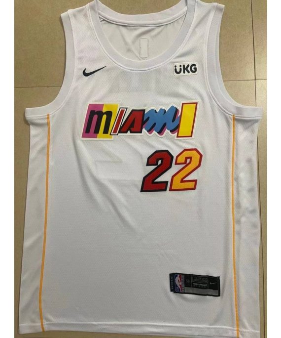Camiseta Jimmy Butler #22 Miami Heat 2022 Blanco Fan Edition