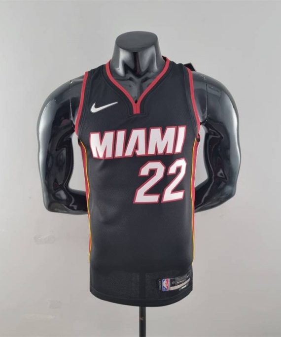 Camiseta Jimmy Butler #22 Miami Heat Edicion 75 Aniversario Negro