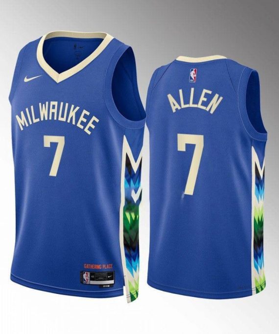 Camiseta Joe Ingles #7 Milwaukee Bucks 2022-23 City Edition Azul