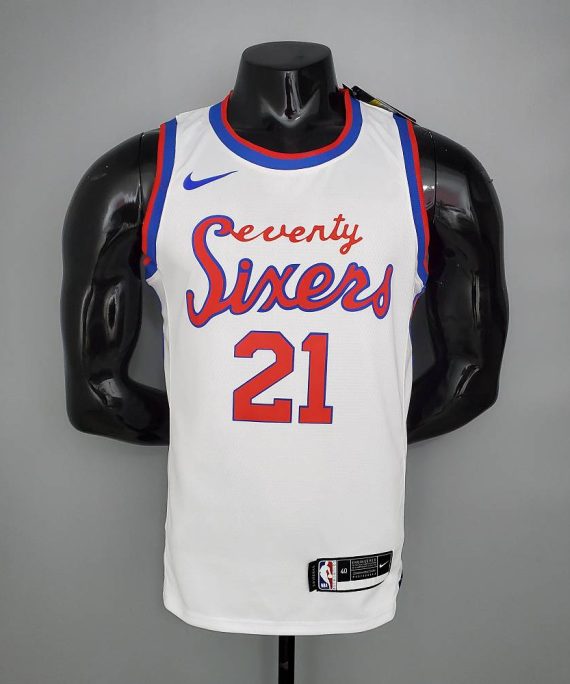 Camiseta Joel Embiid #21 Philadelphia 76ers 2021 Limited Edition Clásico Blanco
