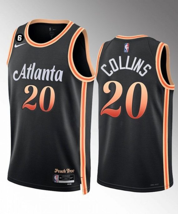 Camiseta John Collins #20 Atlanta Hawks 2023 City Edition Negro