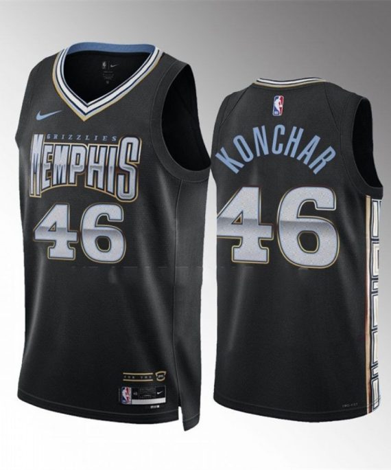 Camiseta John Konchar #46 Memphis Grizzlies 2023 Negro City Edition