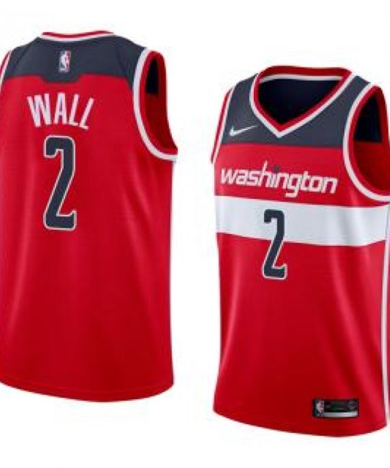 Camiseta John Wall #2 Washington Wizards 17/18 Rojo Icon Edition