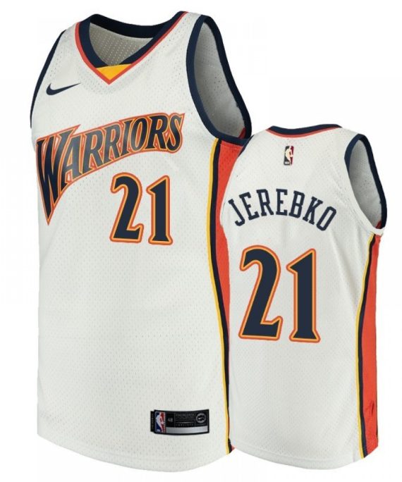 Camiseta Jonas Jerebko #21 Golden State Warriors Blanco
