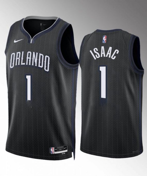 Camiseta Jonathan Isaac #1 Orlando Magic 2022-23 City Edition Negro