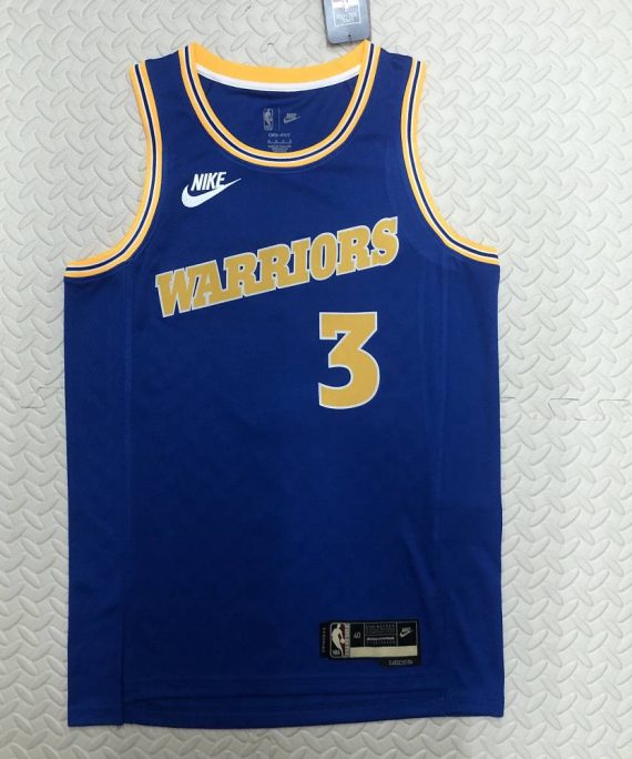 Camiseta Jordan Poole #3 Golden State Warriors 2023 Azul Classic Edition