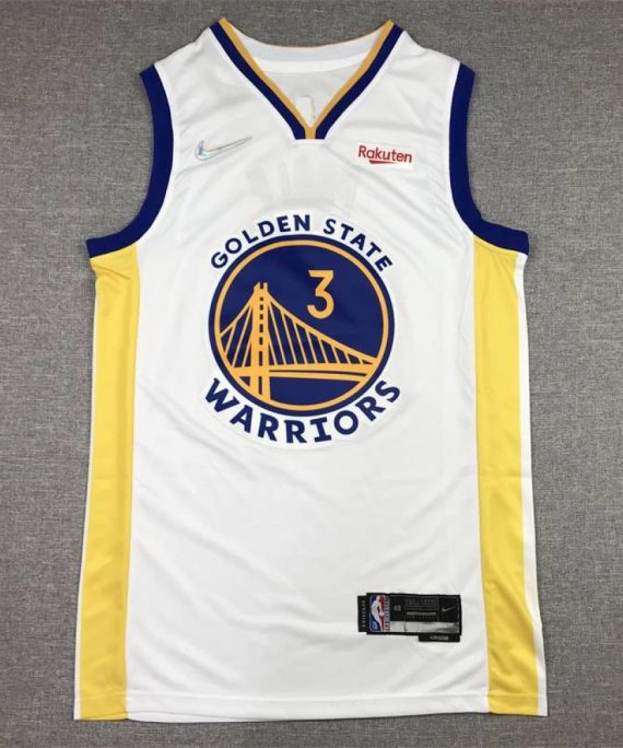 Camiseta Jordan Poole #3 Golden State Warriors Edición 75 Aniversario Icon Diamante Blanco