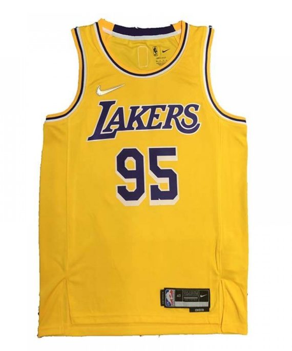 Camiseta Juan Toscano-Anderson #95 Los Angeles Lakers Edición 75 Aniversario Amarillo