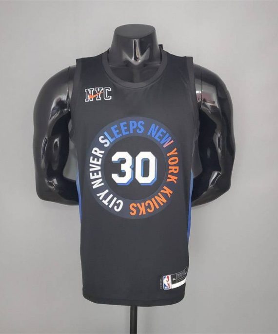 Camiseta Julius Randle #30 New York Knicks City Edition Negro