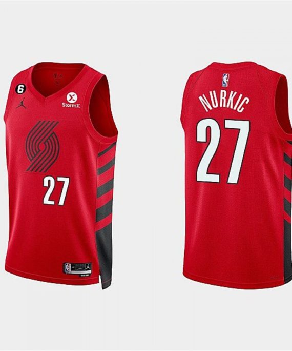 Camiseta Jusuf Nurkic #27 Portland Trail Blazers 2023 Rojo Statement Edition