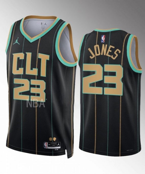 Camiseta Kai Jones #23 Charlotte Hornets 2022-23 City Edition Negro