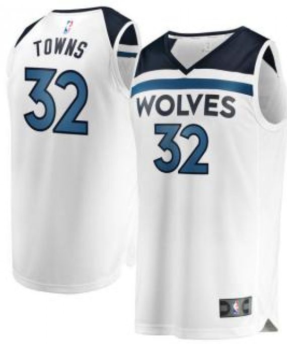 Camiseta Karl-Anthony Towns #32 Minnesota Timberwolves 17/18 Blanco Association