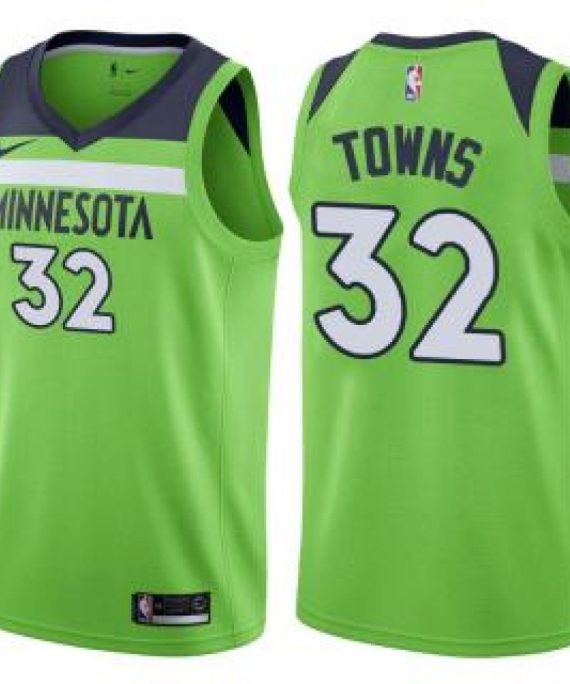 Camiseta Karl-Anthony Towns #32 Minnesota Timberwolves 17/18 Verde Statement
