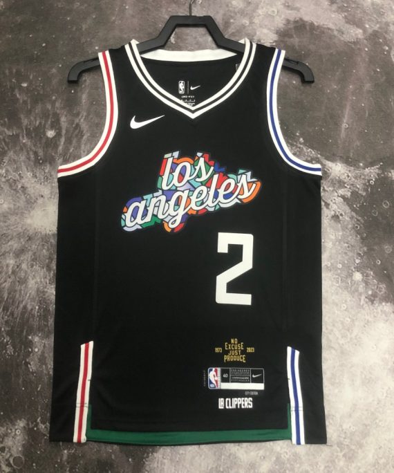 Camiseta Kawhi Leonard #2 Los Angeles Clippers 2023 City Edition Negro