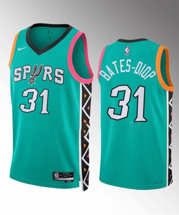 Camiseta Keita Bates-Diop #31 San Antonio Spurs 2023 Verde City Edition