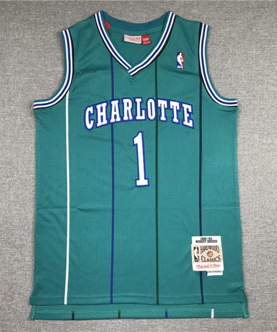 Camiseta Muggsy Bogues #1 Charlotte Hornets 92/93 Verde Classic Edition