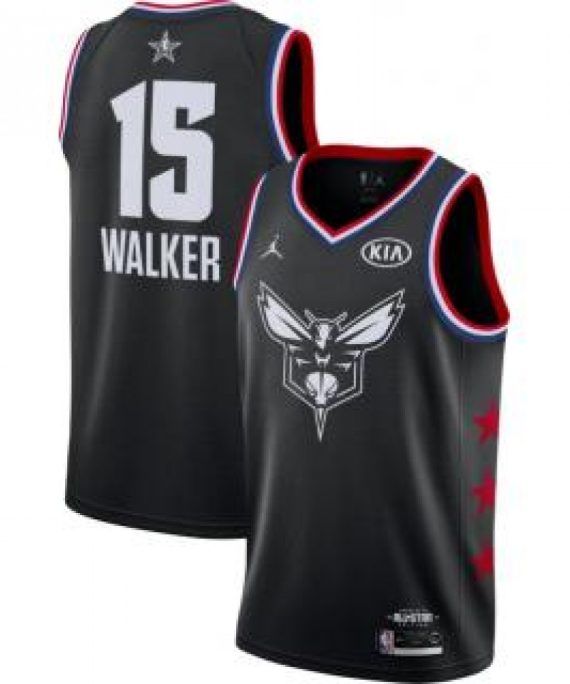 Camiseta Kemba Walker #15 Charlotte Hornets 2019 All Star Negro