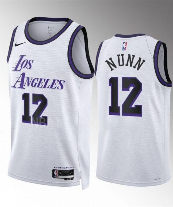 Camiseta Kendrick Nunn #12 Los Angeles Lakers 2023 Blanco Classic Edition