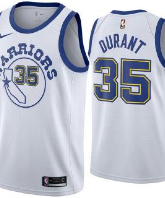 Camiseta Kevin Durant #35 Golden State Warriors 18/19 Blanco Classic Edition