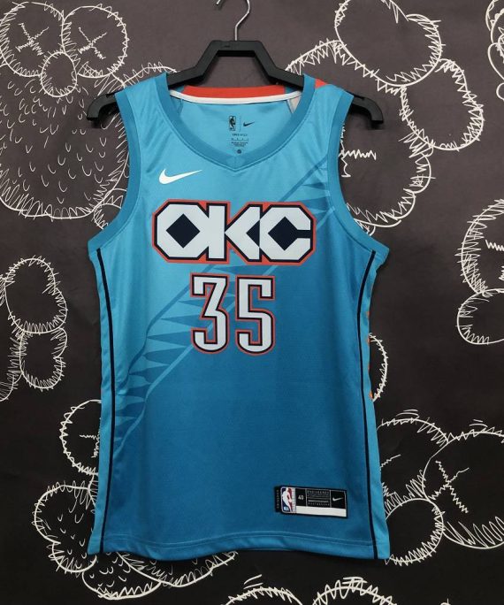 Camiseta Kevin Durant #35 Oklahoma City Thunder 18/19 Azul City Edition