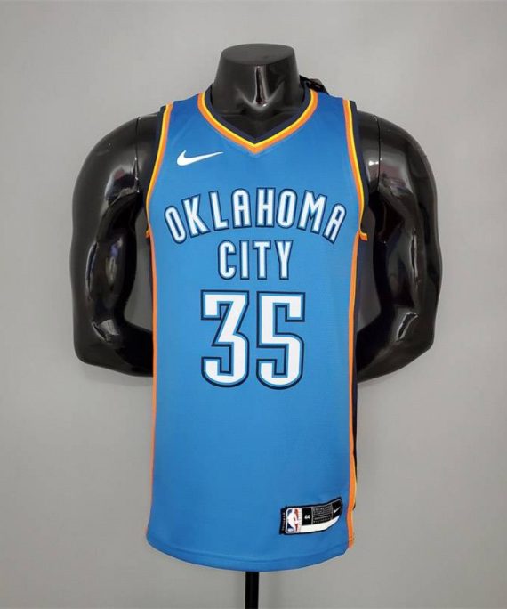 Camiseta Kevin Durant #35 Oklahoma City Thunder Azul