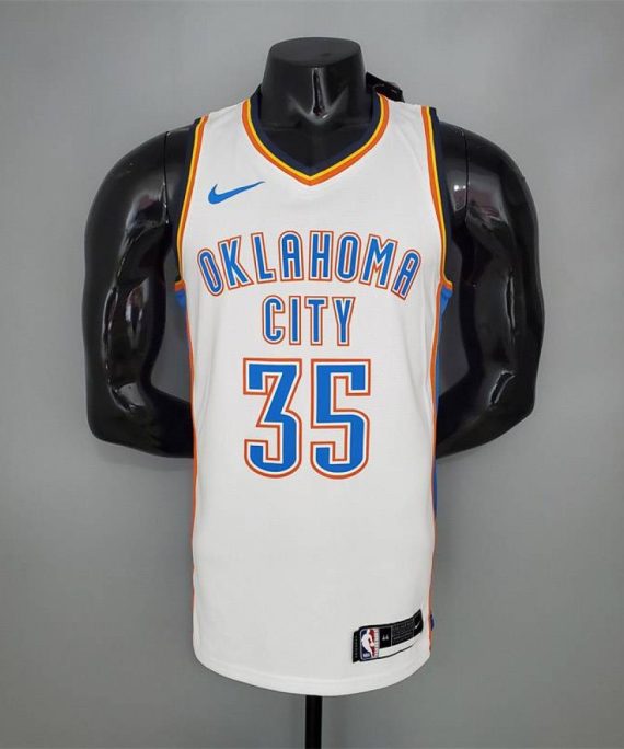 Camiseta Kevin Durant #35 Oklahoma City Thunder Blanco